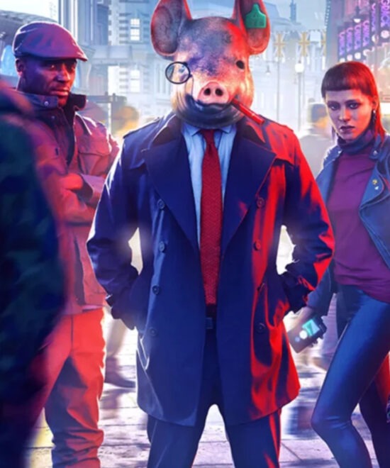 Watch Dogs Legion Pig Blue Peacoat Coat