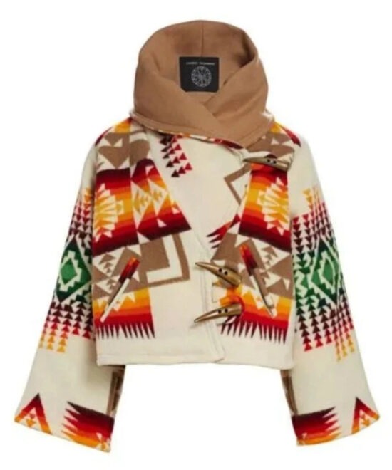 Women’s Aztec Hooded Poncho Coat – Southwestern Style