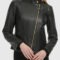 Women’s Black Faux Leather Moto Jacket