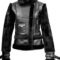 Women’s Black Vegan Leather Flight Jacket – Aviator Style