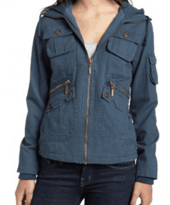 Women’s Blue Denim Jacket – Classic Casual Button-Front Style