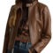 Women’s Brown Leather Moto Jacket