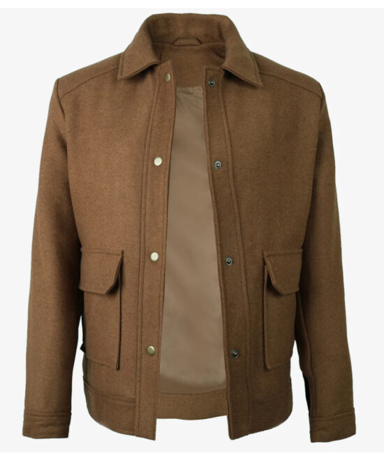 Women’s Brown Wool Jacket – Classic Utility Winter Style