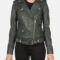 Women’s Green Leather Moto Jacket – Bold Street Style