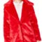 Women’s Red 8 Ball Faux Fur Jacket