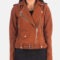 Women’s Rust Brown Suede Moto Jacket – Vintage Street Style