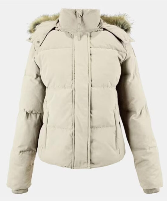 Women’s Windproof Short Puffer Jacket – Removable Hood