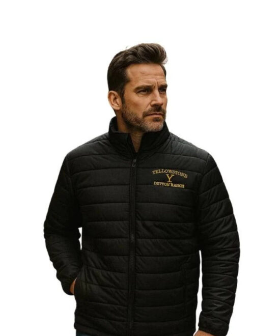 Yellowstone-Inspired Dutton Ranch Quilted Puffer Jacket