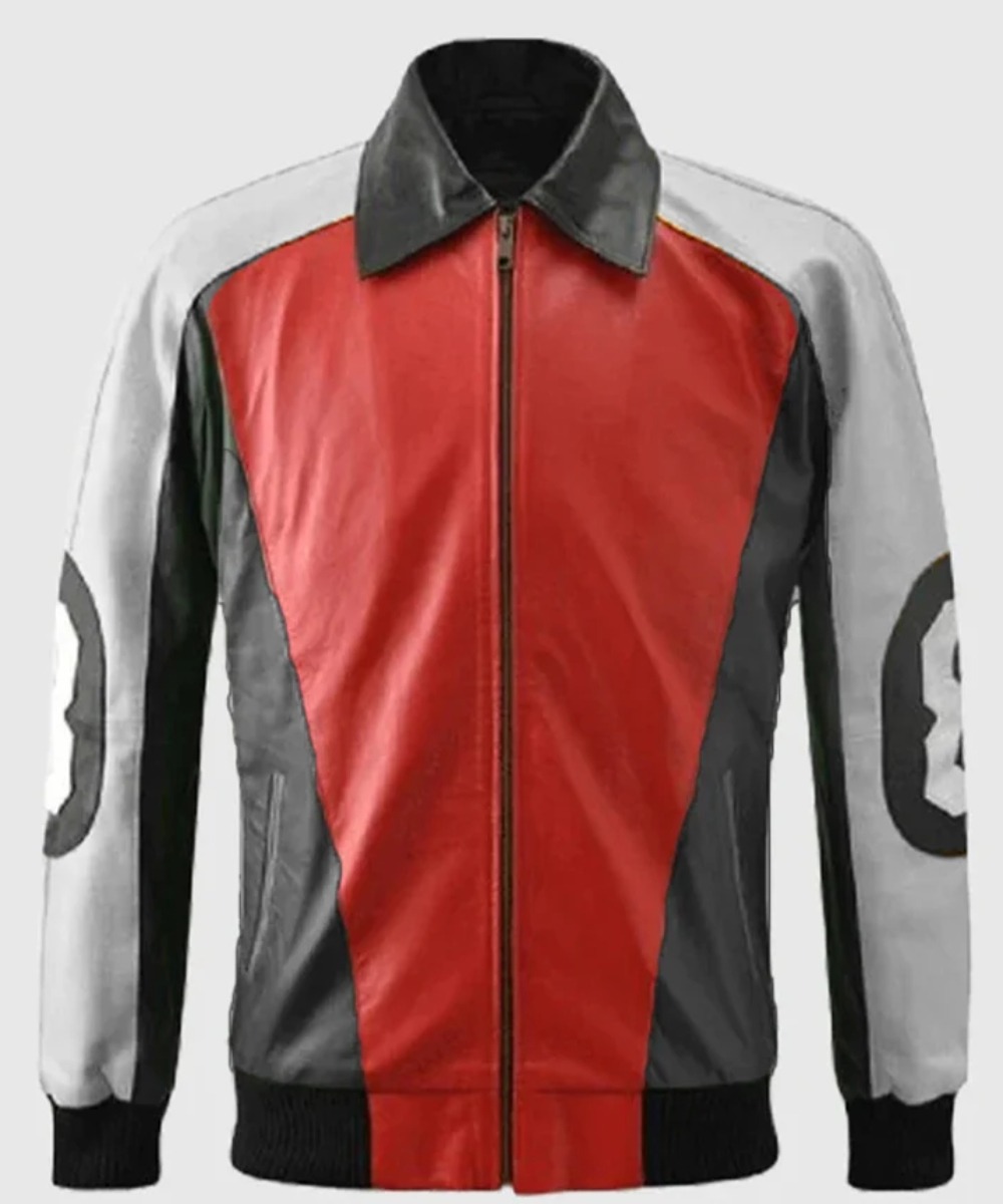 8 Ball Pool David Puddy Bomber Leather Jacket