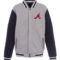Atlanta Braves Wool Varsity Jacket – Navy & Gray Fan Design