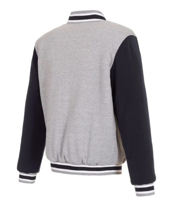 Atlanta Braves Wool Varsity Jacket – Navy & Gray Fan Design