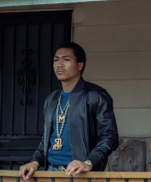 BMF Demetrius Lil Meech Flenory Black Bomber Jacket