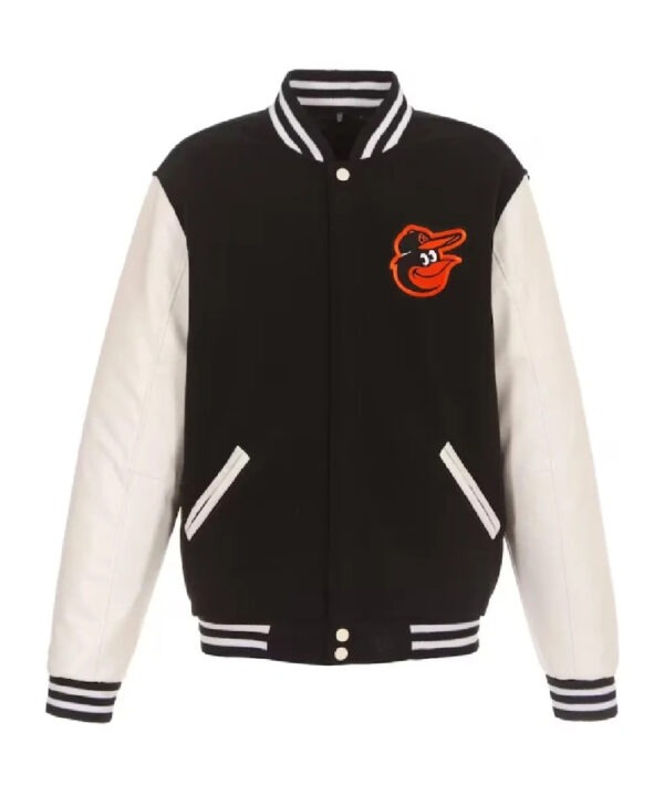Baltimore Orioles Black & White Varsity Jacket – Fan Style