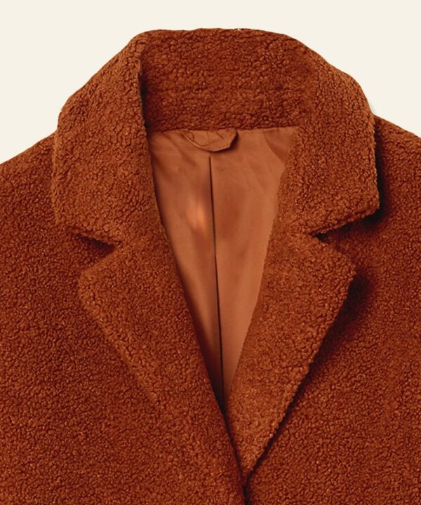 Beth Dutton Yellowstone Burnt Orange Faux Fur Coat