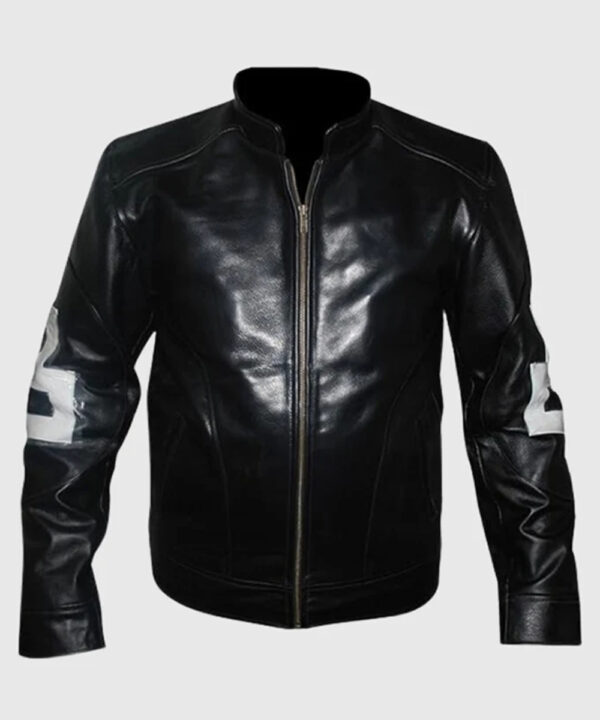8 Ball Pool Billiard Cue 90's Retro Leather Jacket