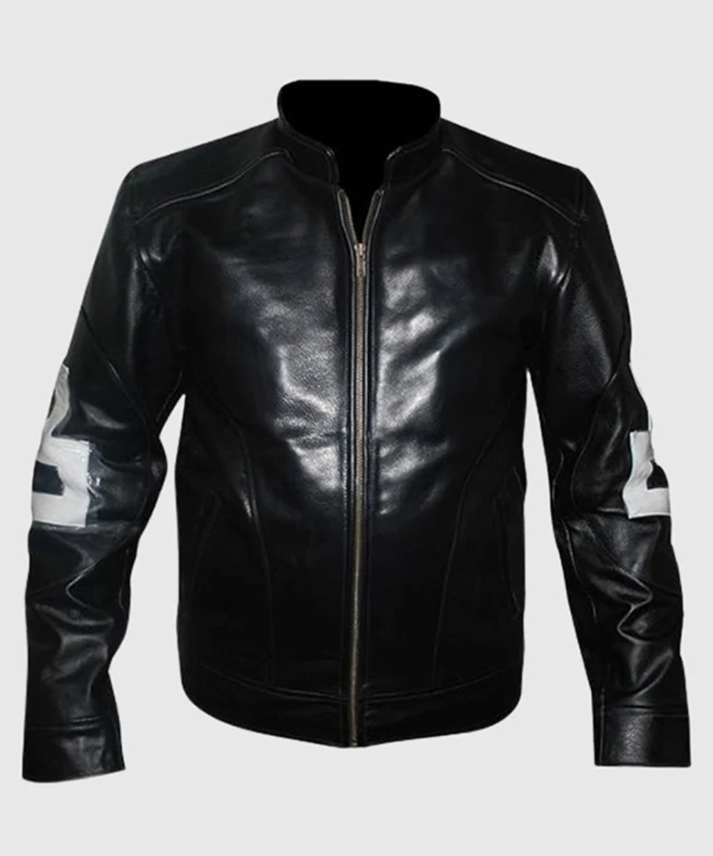 8 Ball Pool Billiard Cue 90's Retro Leather Jacket