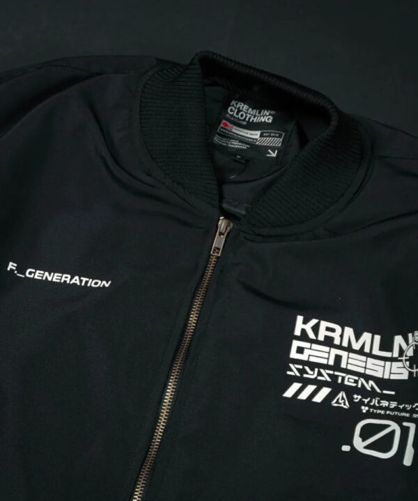 Black Cyberpunk Techwear Bomber Jacket
