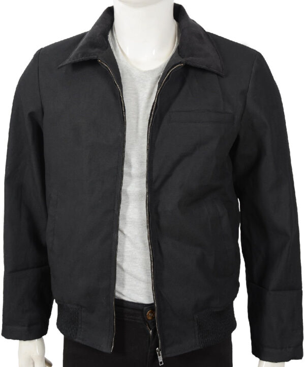 Black Dutton Ranch Bomber Jacket – Classic Casual Style