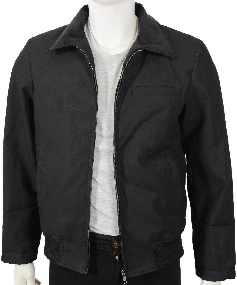Black Dutton Ranch Bomber Jacket – Classic Casual Style