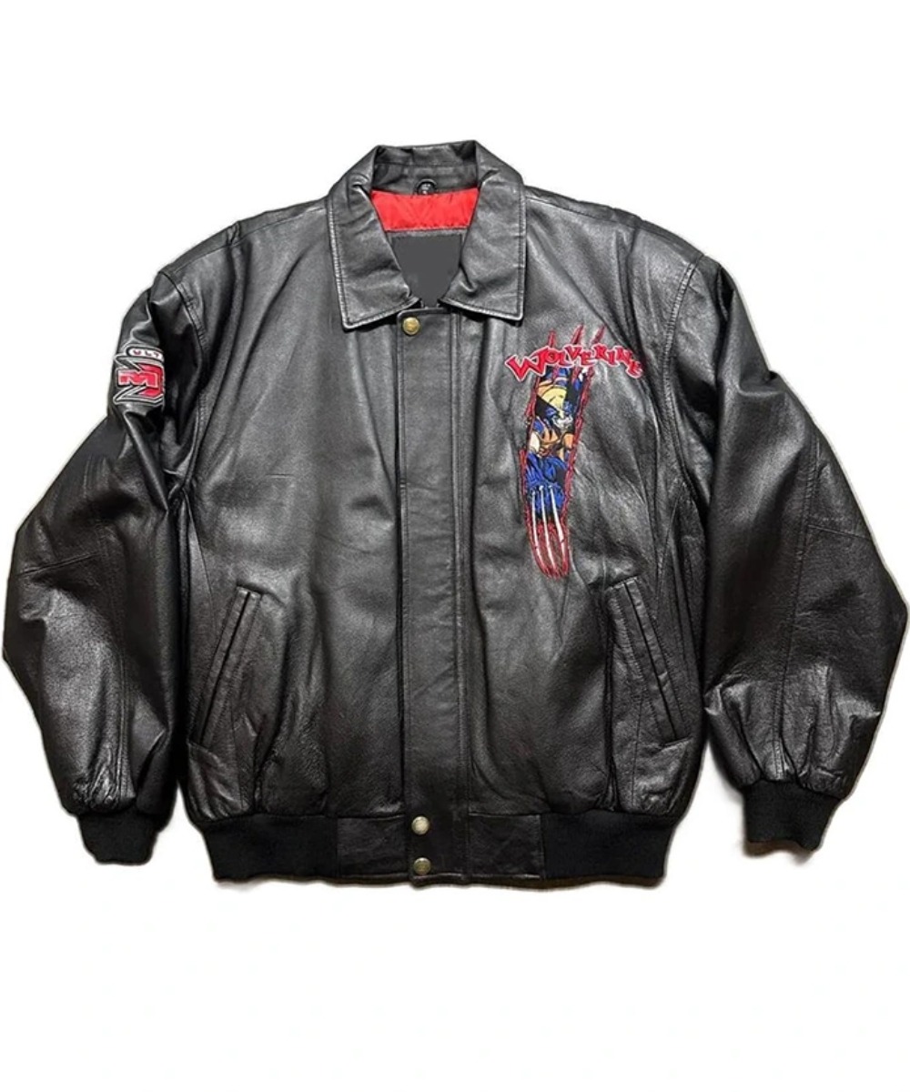 Wolverine Black Leather Cosplay Jacket