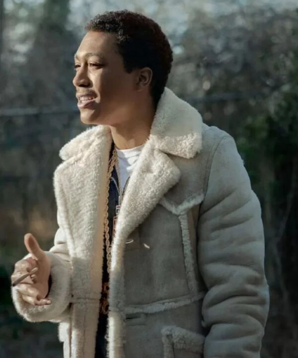 Black Mafia Family BMF Older Meech Shearling Fur Coat