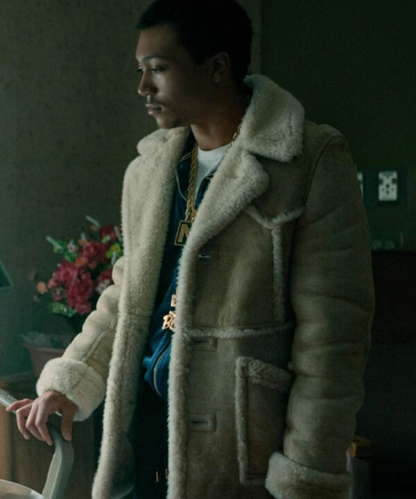 Black Mafia Family BMF Older Meech Shearling Fur Coat