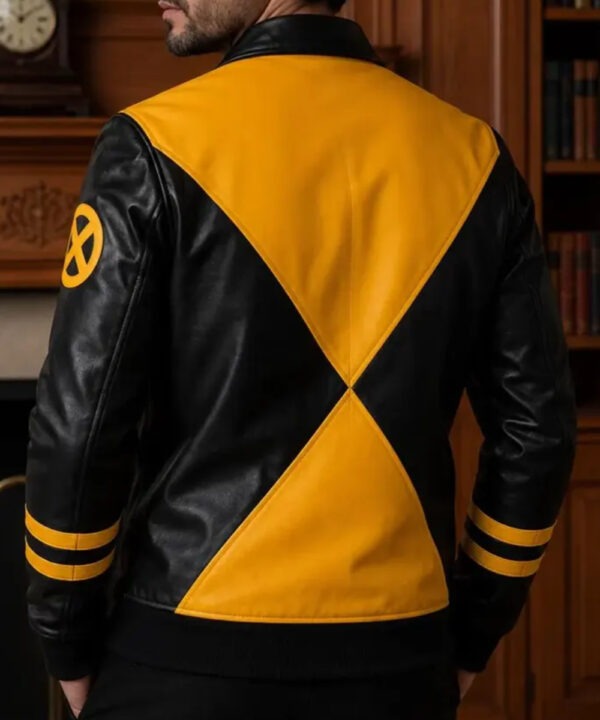 Black Mutant-Inspired Leather Jacket – Bold Superhero Style