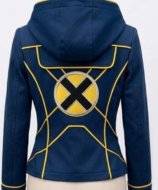 Blue Logo Leather Jacket – Classic Heroic Style