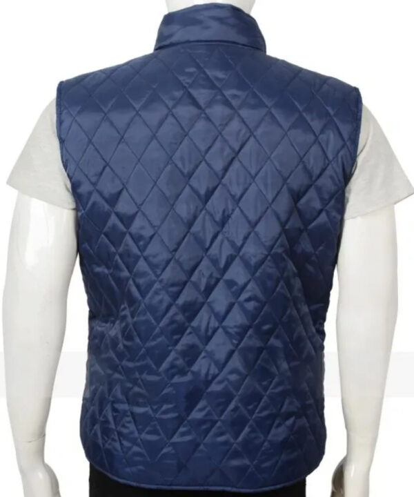 Men’s Blue Quilted Vest – Rugged Casual Style