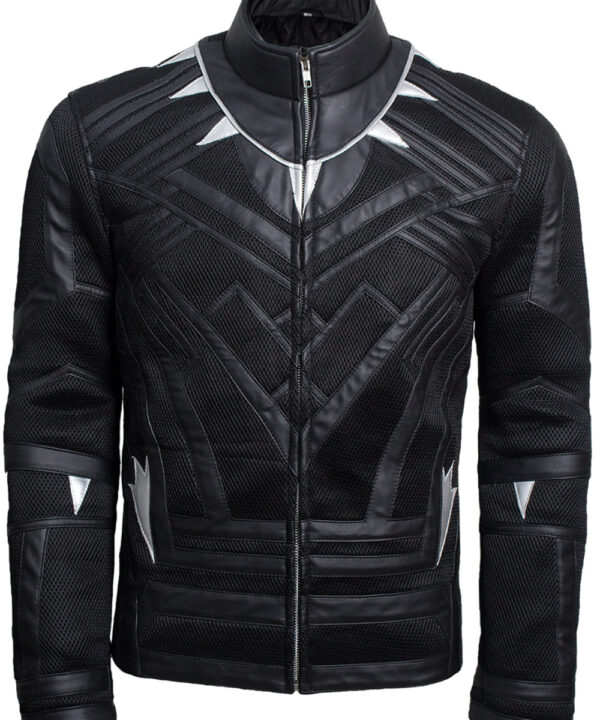 Chadwick Boseman Costume Leather Jacket Black Panther
