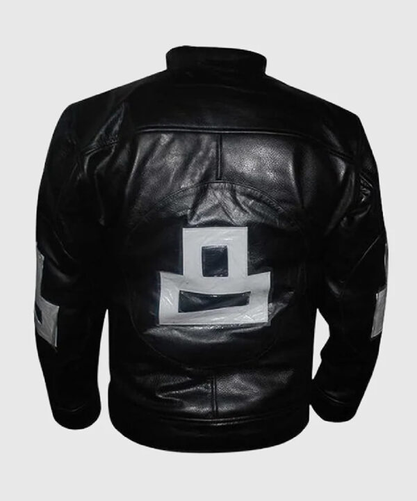 8 Ball Pool Billiard Cue 90's Retro Leather Jacket