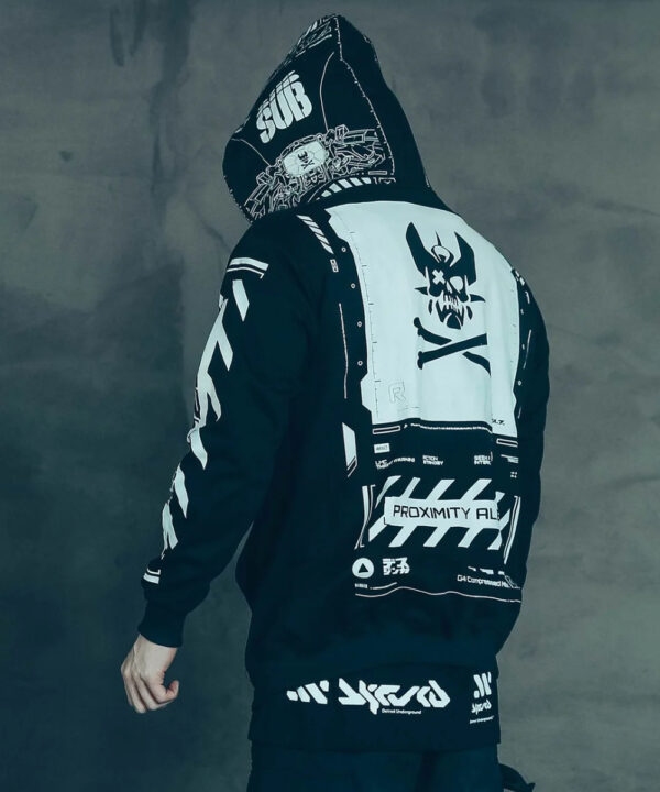 Cyber Graphic Techwear Utility Jacket