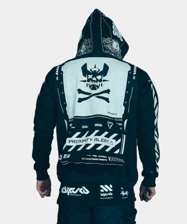 Cyber Graphic Techwear Utility Jacket