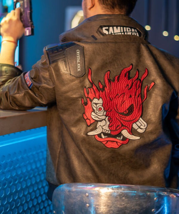 Cyberpunk Samurai Graphic Bomber Jacket