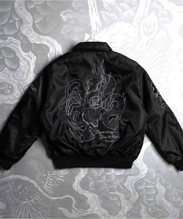 Cyberpunk Tiger Dragon Graphic Bomber Jacket