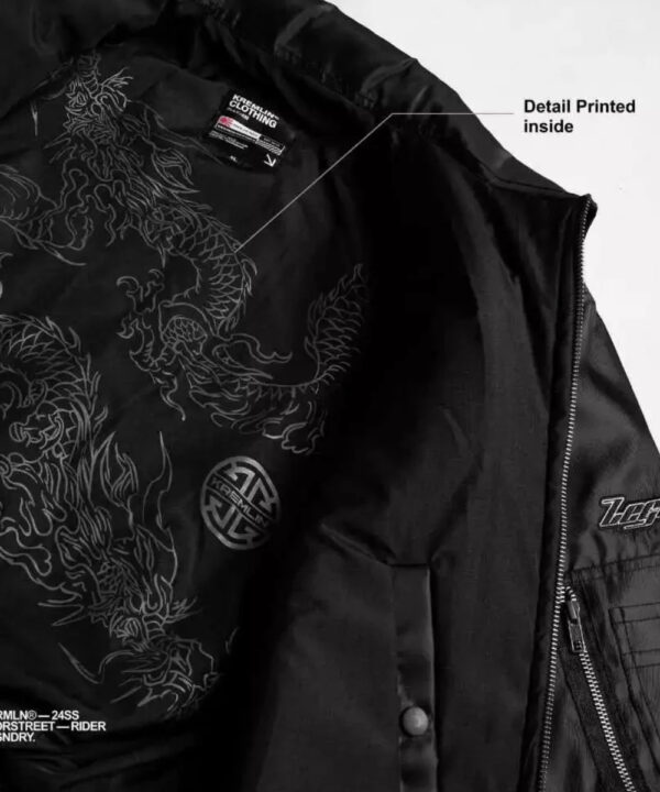 Cyberpunk Tiger Dragon Graphic Bomber Jacket
