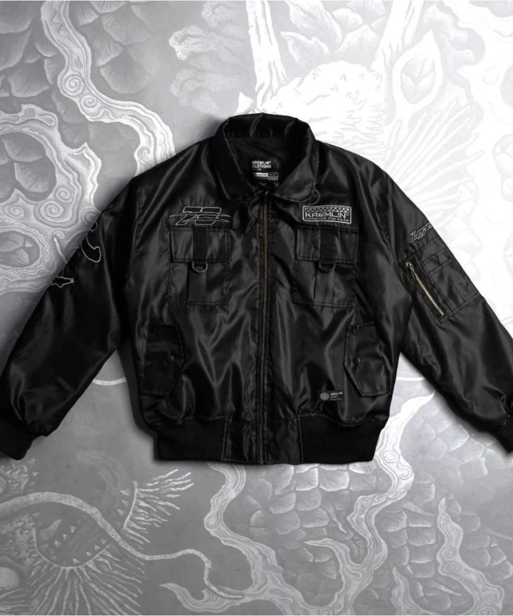 Cyberpunk Tiger Dragon Graphic Bomber Jacket
