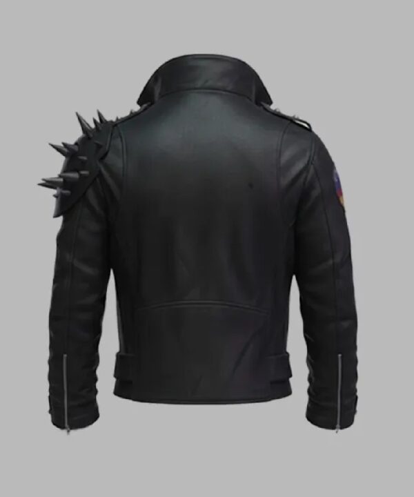 Dracula Cyberpunk Black Studded Genuine Leather Jacket