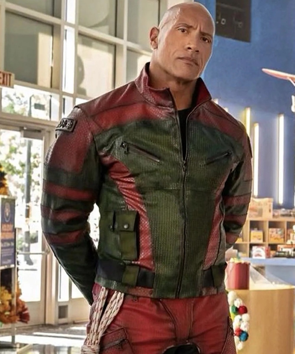 Dwayne Johnson Red One Leather Jacket