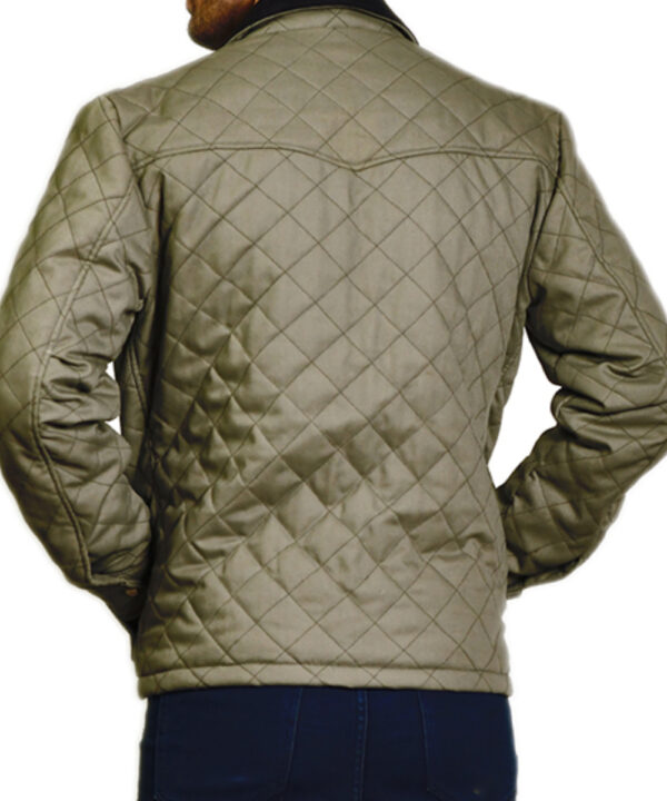 Men’s Green Quilted Jacket – Rugged Casual Style
