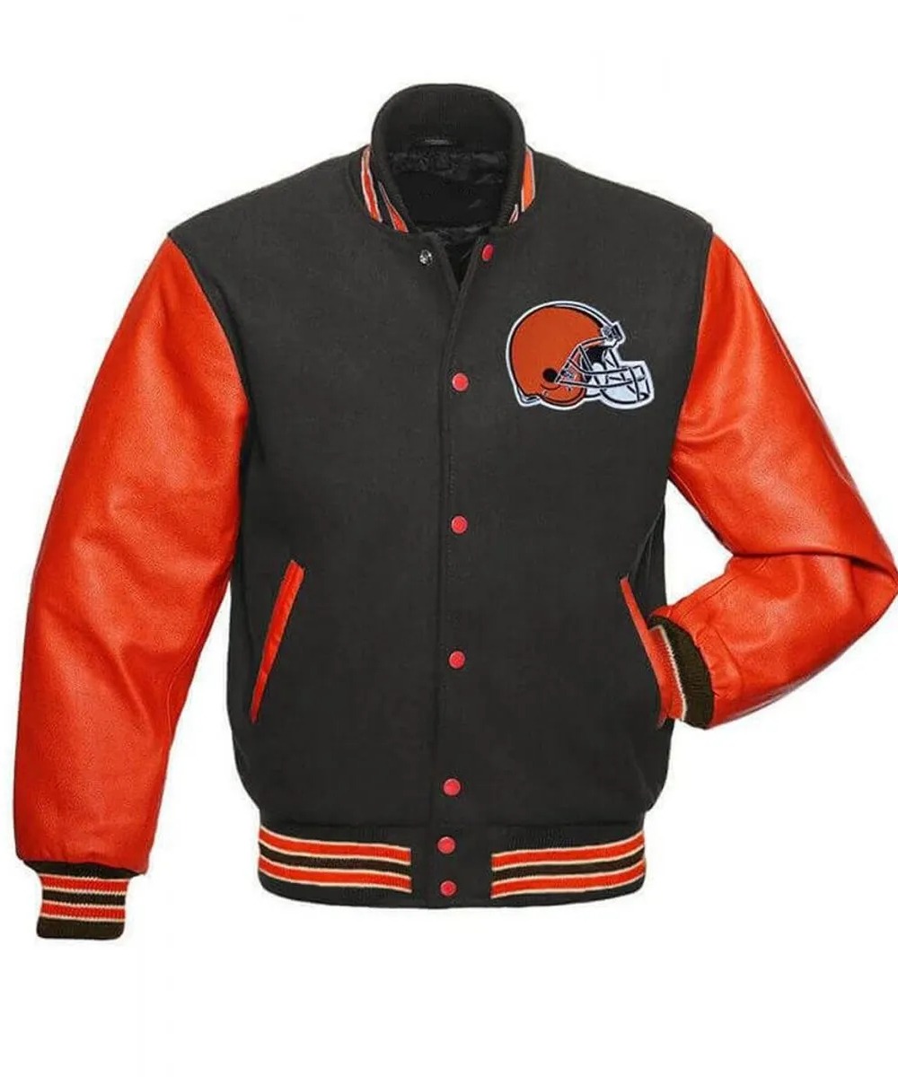 Grey and Orange Cleveland Browns Jacket – Stylish Fan Outerwear