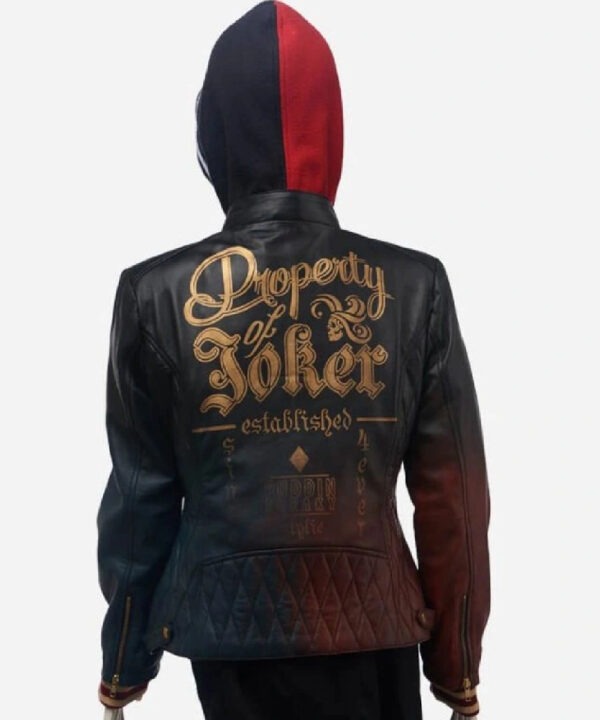 Harley Quinn Daddy’s Lil’ Monster Quilted Black Leather Jacket