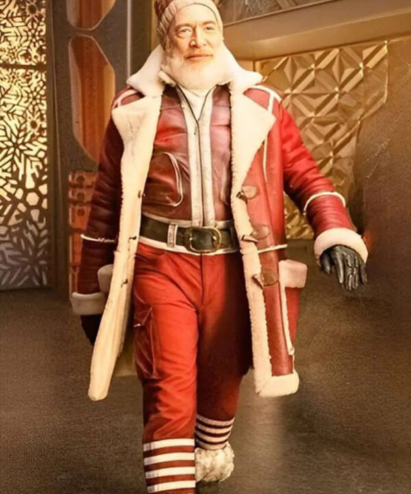 J.K. Simmons Red One Leather Coat