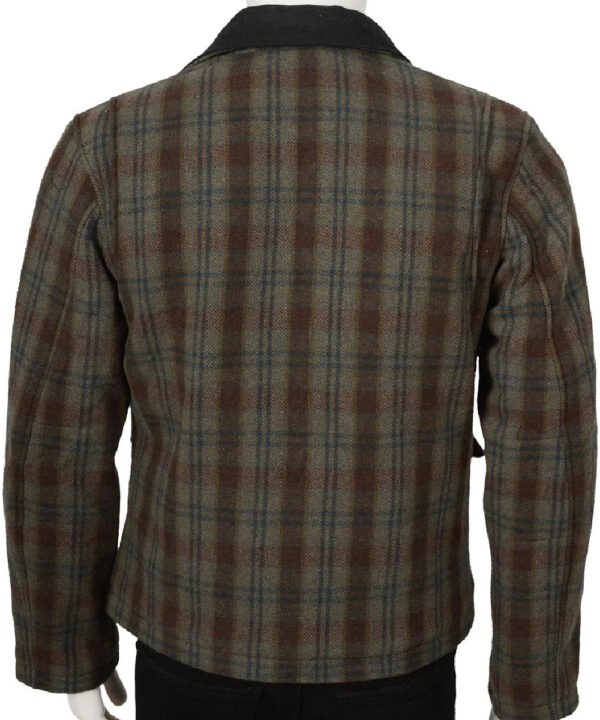 John Dutton Brown Plaid Wool Ranch Jacket