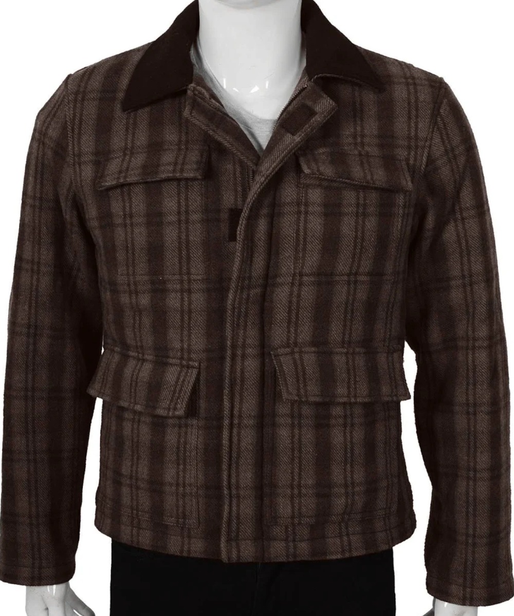 John Dutton Brown Plaid Wool Ranch Jacket