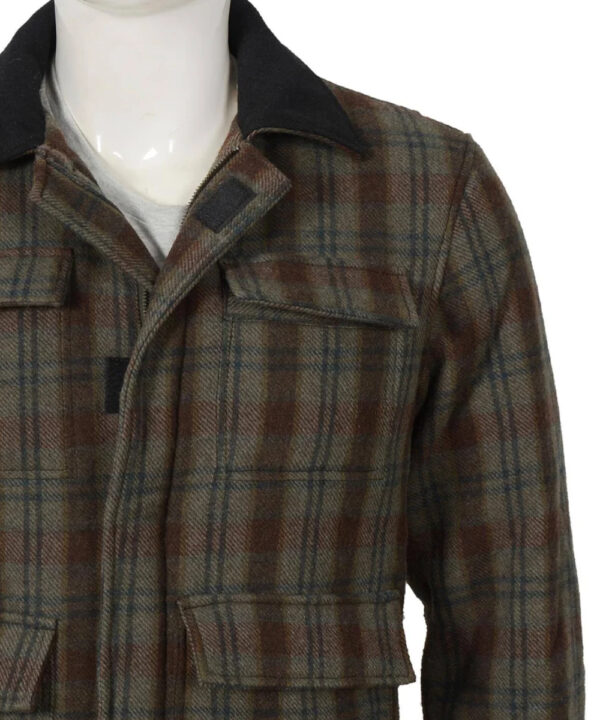 John Dutton Brown Plaid Wool Ranch Jacket