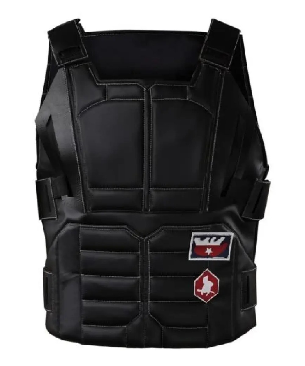 Johnny Silverhand Cyberpunk Black Tactical Leather Vest