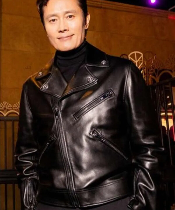 Lee Byung-hun Squid Game S02 Black Leather Jacket
