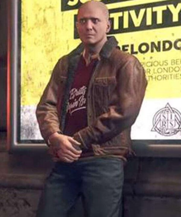 Legion Ian Robshaw Watch Dogs Brown Leather Jacket