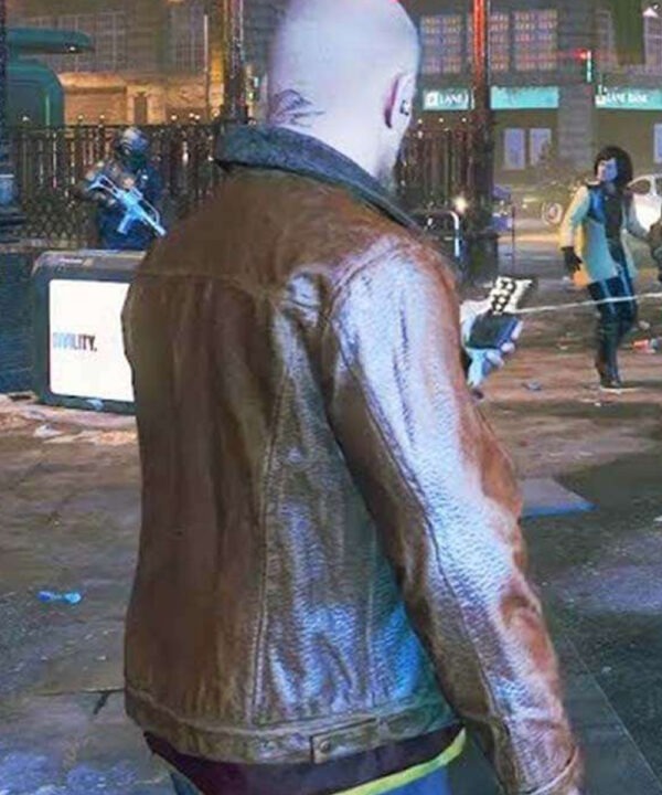 Legion Ian Robshaw Watch Dogs Brown Leather Jacket